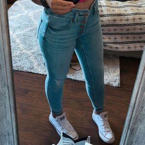 Blue Skinny Distressed Jeans